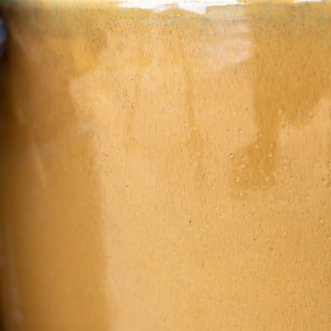 Glazed Terracotta Planter - Egg Pot Honey (D22xH21cm) Handmade Outdoor Plant Pot - image 3