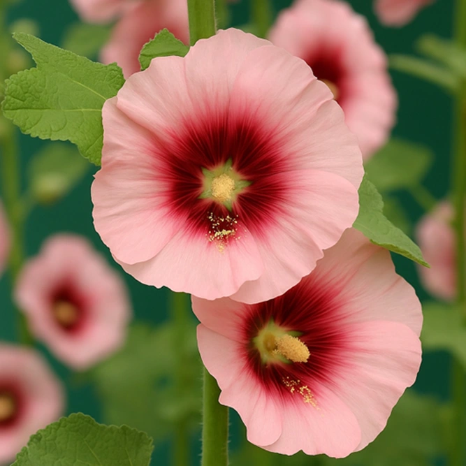 Hollyhock ‘Halo Apricot’ (Pot Size 1L)