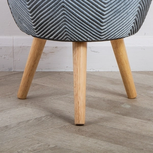 Iowa Pot Grey (D24cm x H40cm) Multi-use Indoor Plant Pot Cover On Legs - image 4