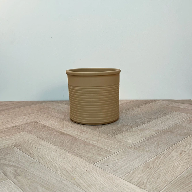 Momo Taupe Ceramic Plant Pot (D20cm) - image 1