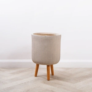 Nuovo Beige (Sizes 25cm - 36cm) Multi-use Indoor Plant Pot Cover On Legs