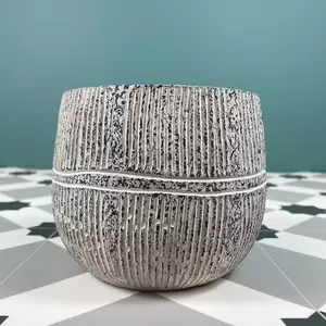 Olaf Pot Grey (Pot Size D10.5cm x H13cm) Indoor Plant Cover - image 1