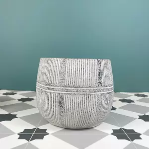 Olaf Pot Grey (Pot Size D13.5cm x H16.5cm) Indoor Plant Cover - image 1