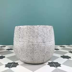 Olaf Pot Grey (Pot Size D15.5cm x H18.5cm) Indoor Plant Cover - image 1