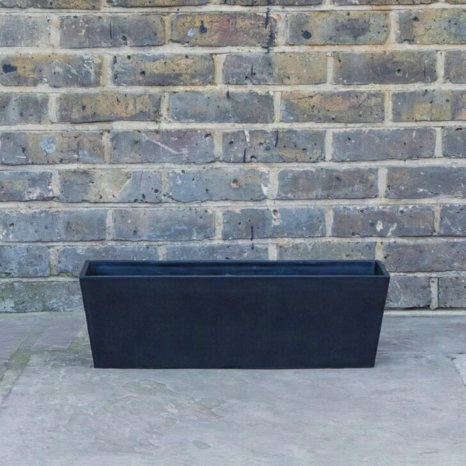 Plant Trough Balcony Box Black (W55xH17) EcoStone Lightweight Plant Box - image 2