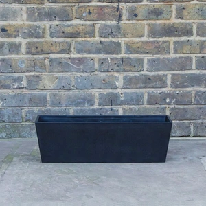 Plant Trough Balcony Box Black (W55xH17) EcoStone Lightweight Plant Box - image 2