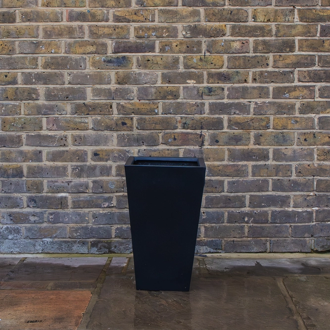 Polystone Tapered Square Planter H55cm x W34cm Outdoor Plant Pot - image 2