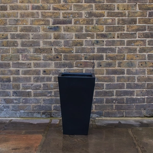 Polystone Tapered Square Planter H55cm x W34cm Outdoor Plant Pot - image 2