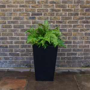 Polystone Tapered Square Planter H60cm x W40cm Outdoor Plant Pot - image 3