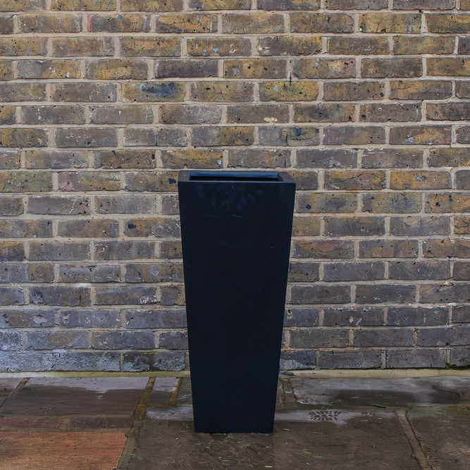 Polystone Tapered Square Planter  H75cm x W33cm Outdoor Plant Pot - image 2