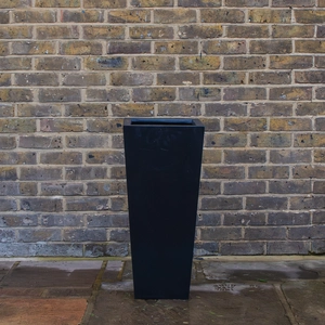 Polystone Tapered Square Planter  H75cm x W33cm Outdoor Plant Pot - image 2