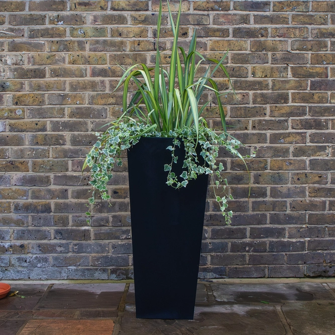 Polystone Tapered Square Planter H90cm x W40cm Outdoor Plant Pot - image 3