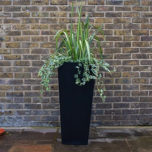 Polystone Tapered Square Planter H90cm x W40cm Outdoor Plant Pot - image 3