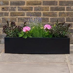 Polystone Window Box Planter (L50cm x W20cm x H20cm) Lightweight Outdoor Plant Trough - image 2