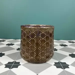 Sophia Aubergine (Pot Size D14cm x H13.5cm) Indoor Plant Pot Cover - image 1