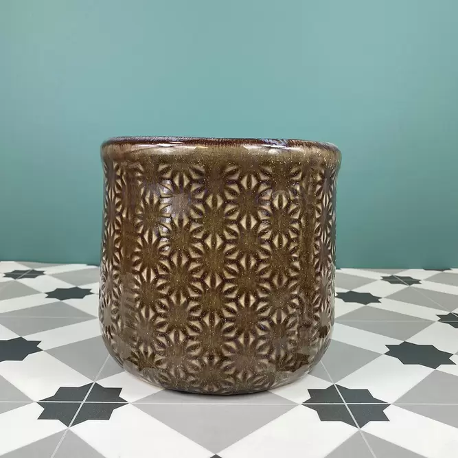 Sophia Aubergine (Pot Size D18cm x H17cm) Indoor Plant Pot Cover - image 1