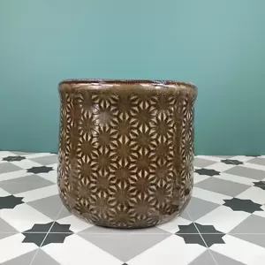 Sophia Aubergine (Pot Size D18cm x H17cm) Indoor Plant Pot Cover - image 1