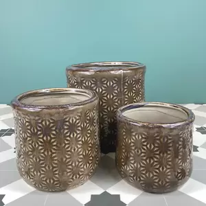 Sophia Aubergine (Pot Size D14cm x H13.5cm) Indoor Plant Pot Cover - image 2