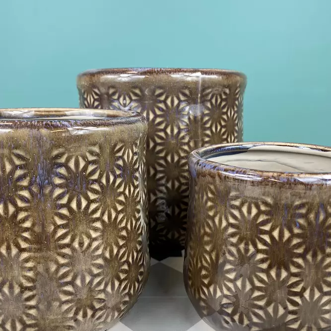 Sophia Aubergine (Pot Size D14cm x H13.5cm) Indoor Plant Pot Cover - image 3