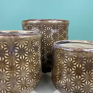 Sophia Aubergine (Pot Size D14cm x H13.5cm) Indoor Plant Pot Cover - image 3