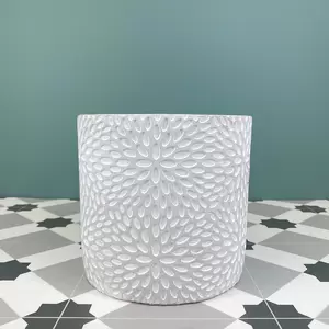 Sunburst Stone Effect (Pot Size D15cm x H15cm) Large Indoor Plant Pot Cover - image 1