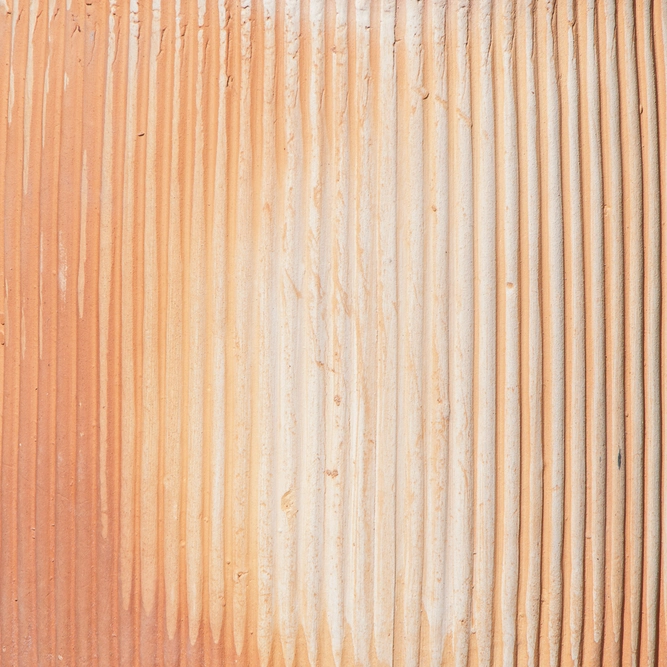 Whitewash Terracotta Cylinder Rib Planter (D22cm x H24cm) Handmade Outdoor Plant Pot - image 3