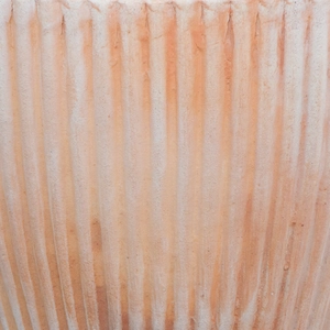 Whitewash Terracotta Handmade Egg Rib Planter (D25cm x H21cm) Handmade Outdoor Plant Pot - image 3