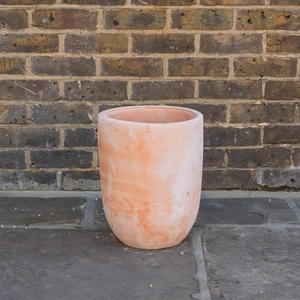 Whitewash Terracotta Handmade Bullet Planter (D31cm x 38cm) Outdoor Plant Pot - image 2