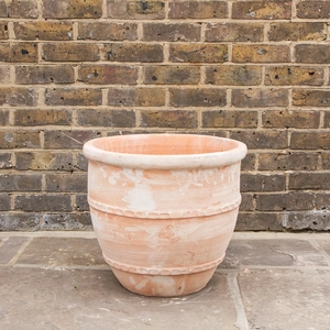 Whitewash Terracotta Handmade Greek Egg Planter (D49cm x H44cm) Outdoor Plant Pot - image 2