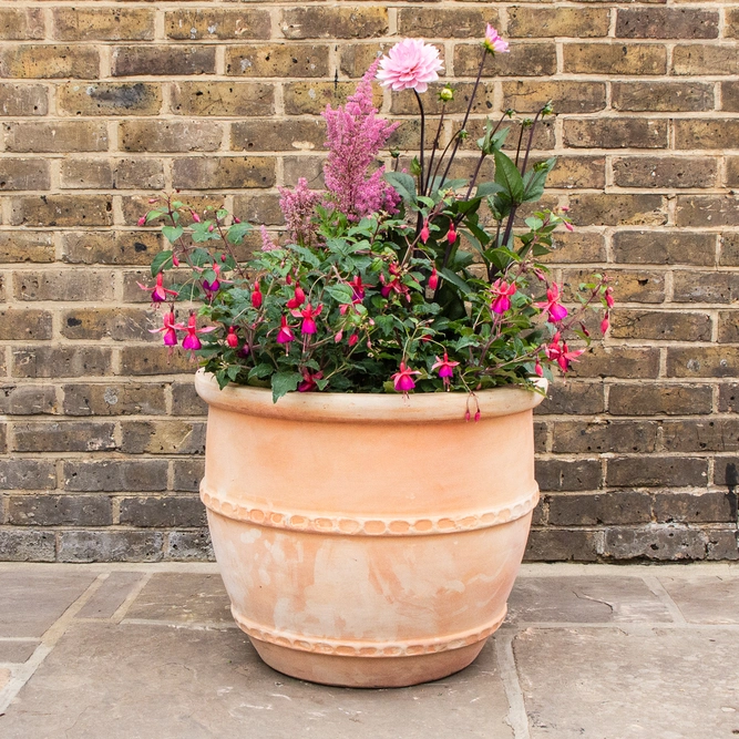 Whitewash Terracotta Handmade Greek Egg Planter (D60cm x H50cm) Outdoor Plant Pot - image 4