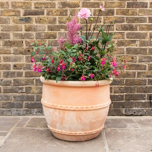 Whitewash Terracotta Handmade Greek Egg Planter (D60cm x H50cm) Outdoor Plant Pot - image 4