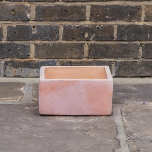 Whitewash Terracotta Handmade Low Square Planter (D25cm x H13cm) Outdoor Plant Pot - image 2
