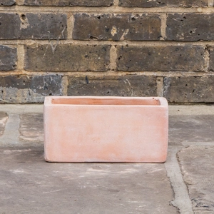 Whitewash Terracotta Handmade Outdoor Trough Planter (Pot size D30cm x H16cm) Outdoor Plant Pot - image 1