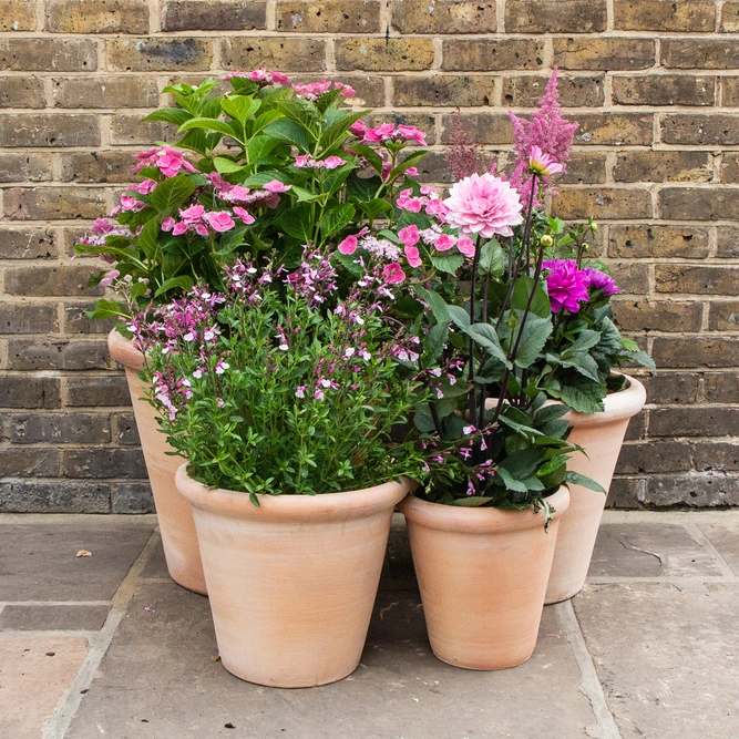 Whitewash Terracotta Lip Planter (D28m x H28cm) Handmade Outdoor Plant Pot - image 2