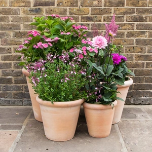 Whitewash Terracotta Lip Planter (D28m x H28cm) Handmade Outdoor Plant Pot - image 2