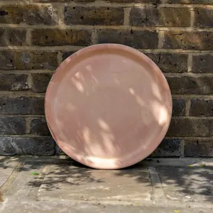 Whitewash Terracotta Saucer Large - Handmade Outdoor Plant Pot Saucer