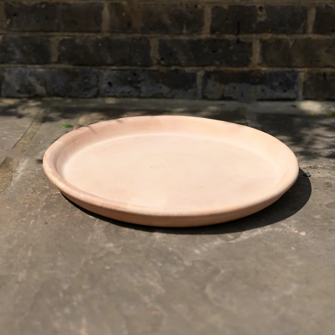 Whitewash Terracotta Saucer Large (D43cm) Handmade Outdoor Plant Pot Saucer - image 2