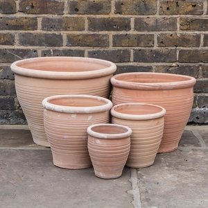 Whitewash Terracotta Stan A2 Planter - Handmade Outdoor Plant Pot