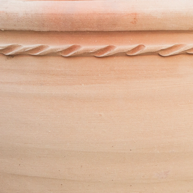 Whitewash Terracotta Stan Cherry Rope Planter (D18cmxH17cm) Handmade Outdoor Plant Pot - image 2