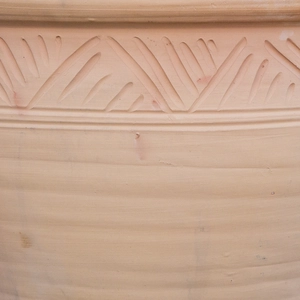 Whitewash Terracotta Stan Etched Planter (D18cm x H17cm) Handmade Outdoor Plant Pot - image 3
