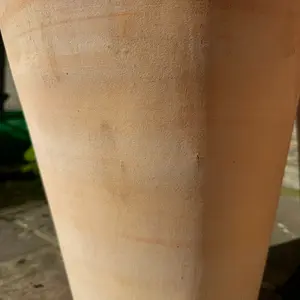 Whitewash Terracotta Tall Taper Planter (D26xH32cm) Handmade Outdoor Plant Pot - image 3