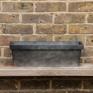 Zinc Trough Window Box Planter - Matt Anthracite (L50cm x W17cm x D16cm) - image 2