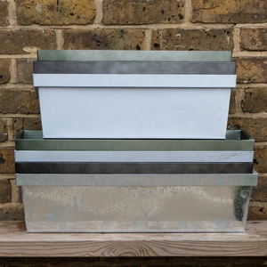 Zinc Trough Window Box Planter - Matt Anthracite (L50cm x W17cm x D16cm) - image 5