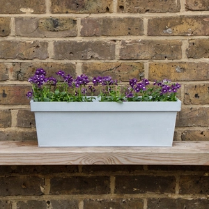 Zinc Trough Window Box Planter - Matt Grey